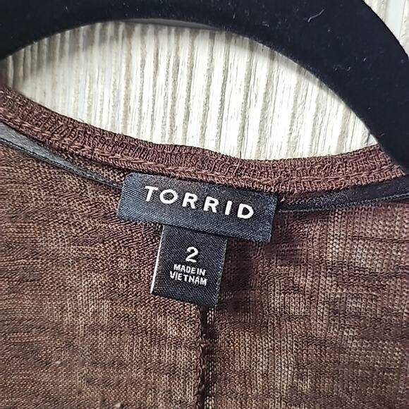 Torrid Slub Duster Ruched Short Sleeve Open Cardigan Womens Plus Size 2X - Picture 4 of 10